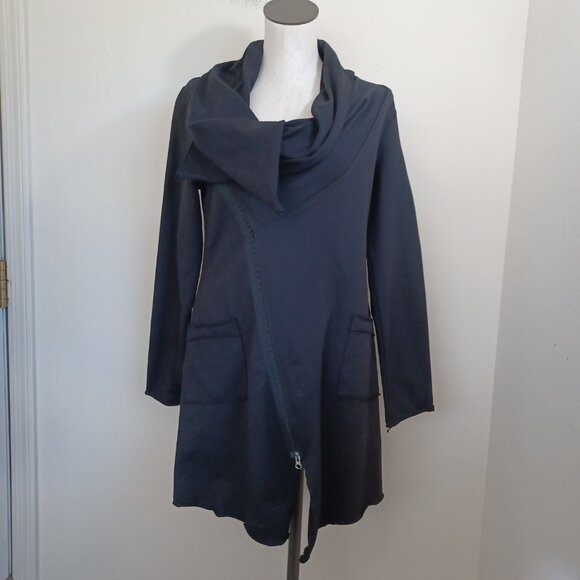 Neon Buddha Jacket Cardigan Black Cotton Knit Full Zip Womens Small NEW - Picture 6 of 12